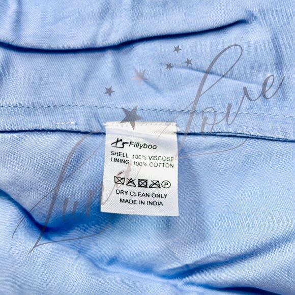 FILLYBOO Meadow Halter Mini Dress In Periwinkle NWT - Picture 9 of 13